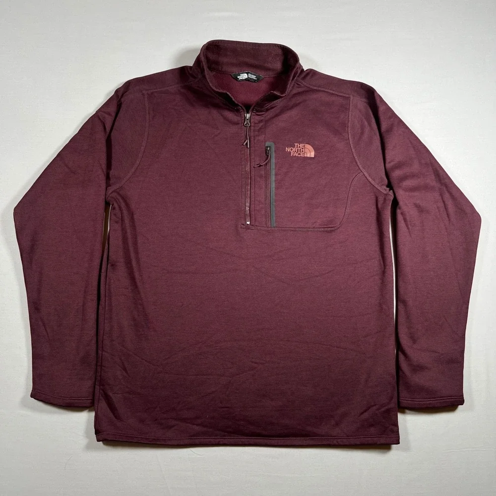 The North Face Canyonlands 1/2 Half Zip Pullover Burgundy Mens Medium